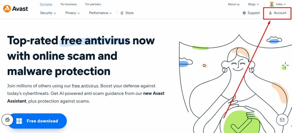 Avast interface