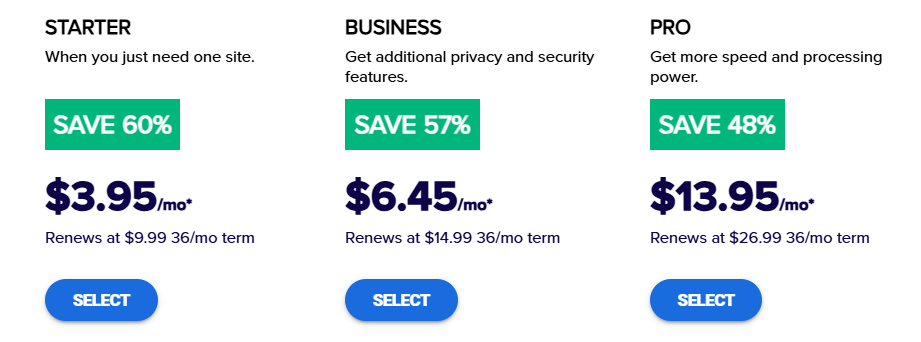 Bluehost pricing